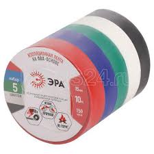 Изолента Катран (10м син,крас,желт)